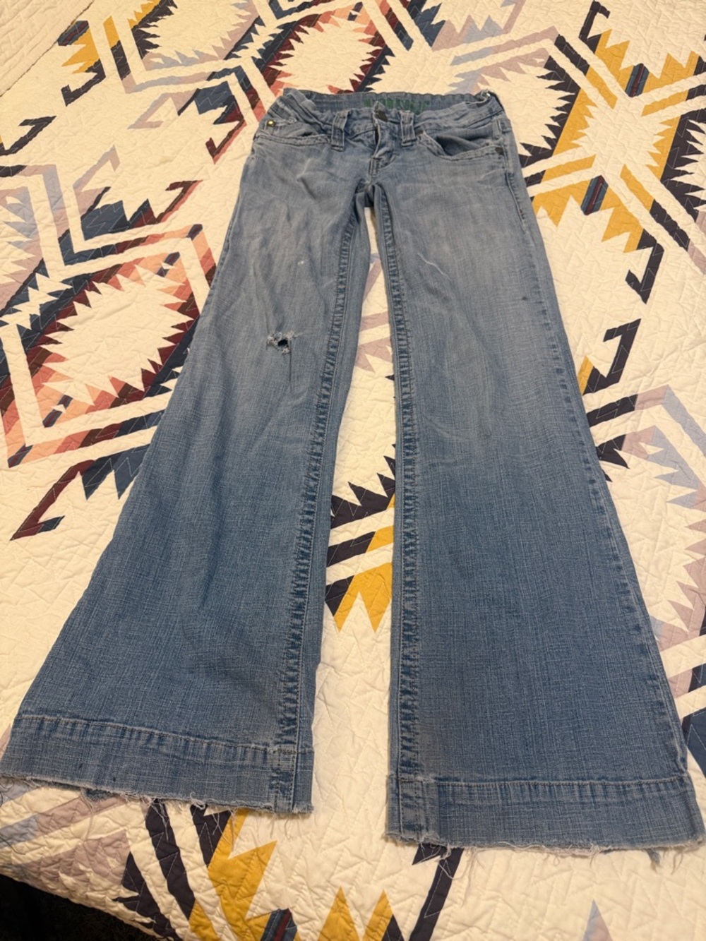 Hydraulic Light Blue Wide-Leg Flare Jeans